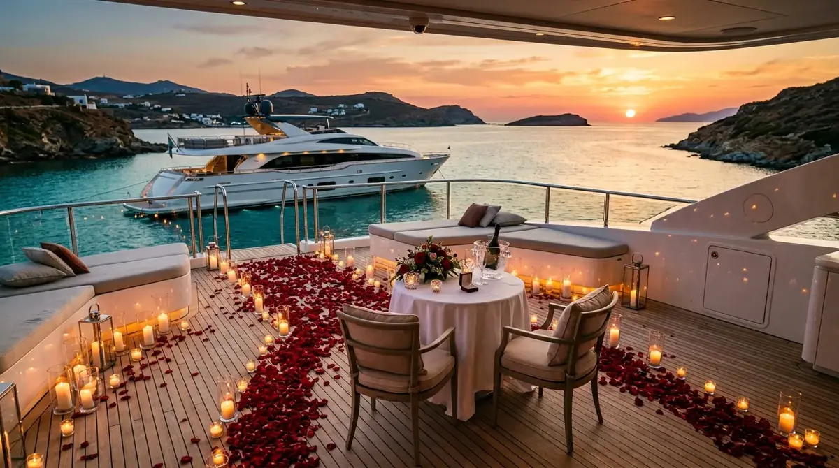 Bodrum Koyda demirli lüks yat