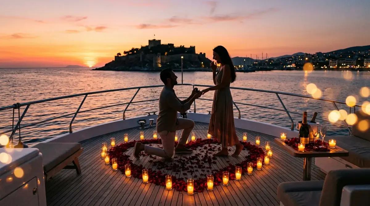 Kuşadası yatta evlilik teklifi